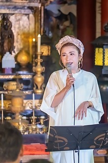 浜松市やらまいか大使スーパーモデル歌手ERIKO鴨江寺でコンサート③